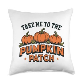 Take me to The Pumpkin Patch Throw Pillow