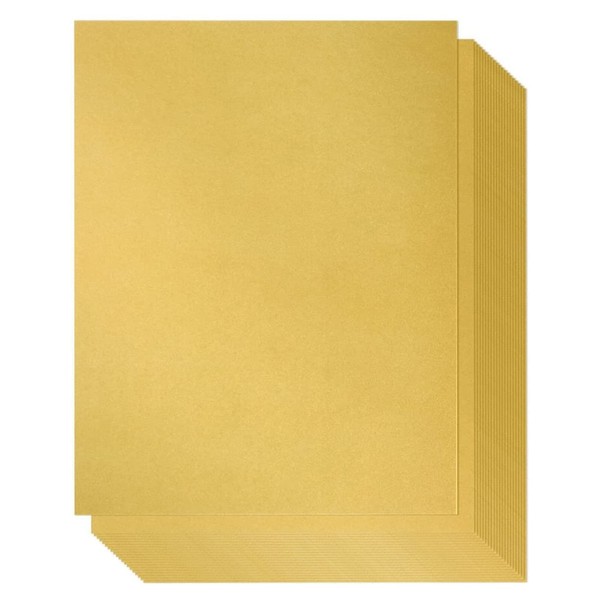 96 Sheets Gold Metallic Shimmer Paper, 8.5 x 11 Double Sided, Letter-Sized for Arts and Crafts