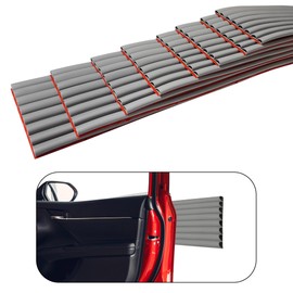 Rubber Bond Garage Wall Protectors 8 Pack - 4x15 Inches Strong Self-Adhesive Rubber Bumper Protectors for Garage Walls - Anti-Scratch and Waterproof (Grey)