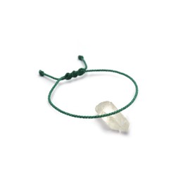 Papacho Creations Pale Green Braided Bracelet with Waxed Thread 2 mm Thin Rope Simple Adjustable Unisex Water Resistant Handmade in France Ref#27, Ajustable, Waxed Rope, No Gemstone