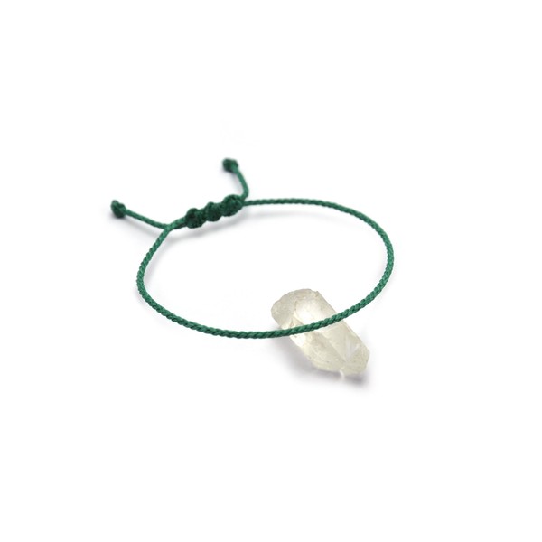 Papacho Creations Pale Green Braided Bracelet with Waxed Thread 2