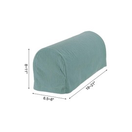 uxcell Stretch Armrest Covers Armchair Anti-Slip for Chairs Sofas Couch Arm Covers Recliner Sofa 1 Set w/Twist Pins(Light Blue)
