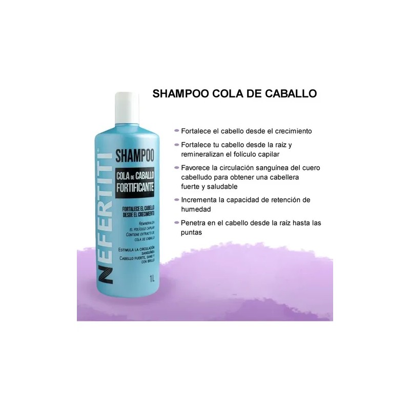 Shampoo Cola De Caballo Para Crecimiento Nefertiti De 1 Lt