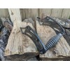 fused in carbon bbq barbeque pit handle hand made stainless