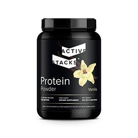 Active Stacks Beef Protein Powder, Vanilla - Dairy Free with Natural Collagen for Keto, Paleo, Bone Broth & Low Carb Diets, 2 Pound