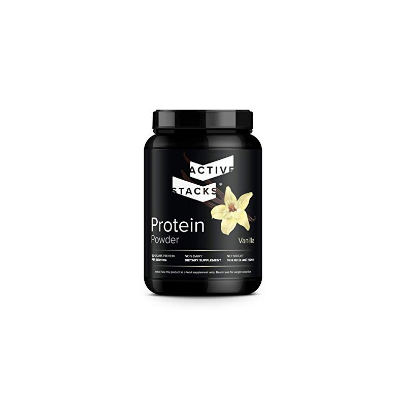 Active Stacks Beef Protein Powder, Vanilla - Dairy Free with