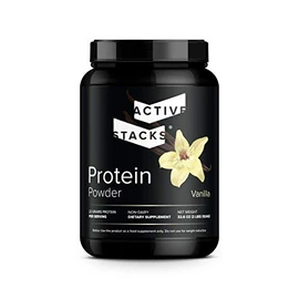 Active Stacks Beef Protein Powder, Vanilla - Dairy Free with Natural Collagen for Keto, Paleo, Bone Broth & Low Carb Diets, 2 Pound