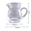 DGQ Classic Glass Creamer Pitcher with Handle 4oz Pack of