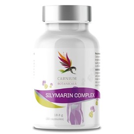 Carnium Botanicals Silymarin Complex - Mariendistel, Löwenzahn und Artischocke Komplex mit 80% Silymarin - Pflanzlicher Komplex für Leber & Verdauung - 30 Vegan Hochdosierte Kapseln