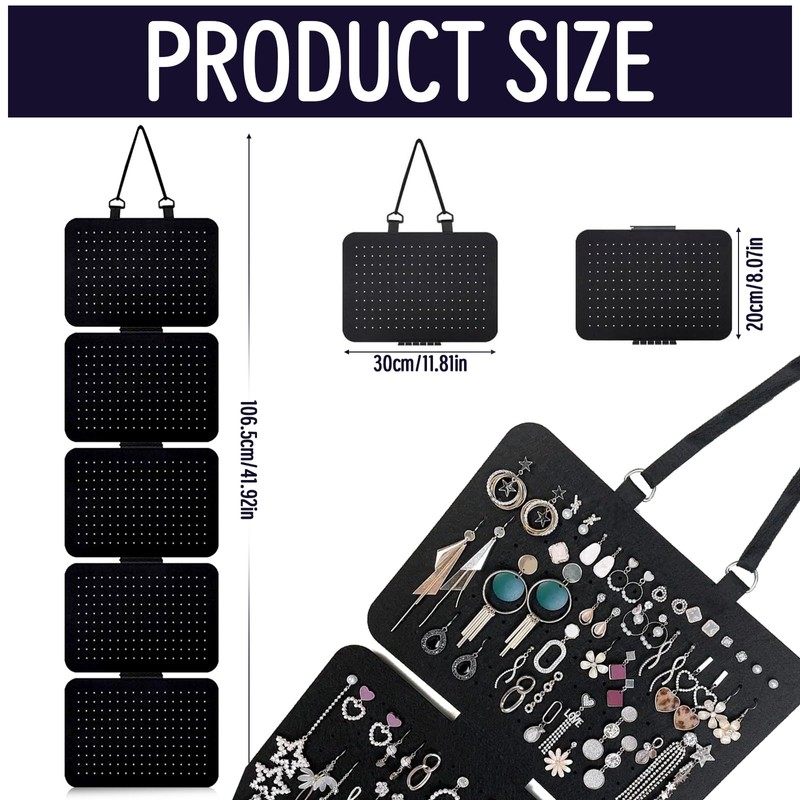Pin Badge Display, Earring Storage Organiser 5 Sheet Hanging Jewellery