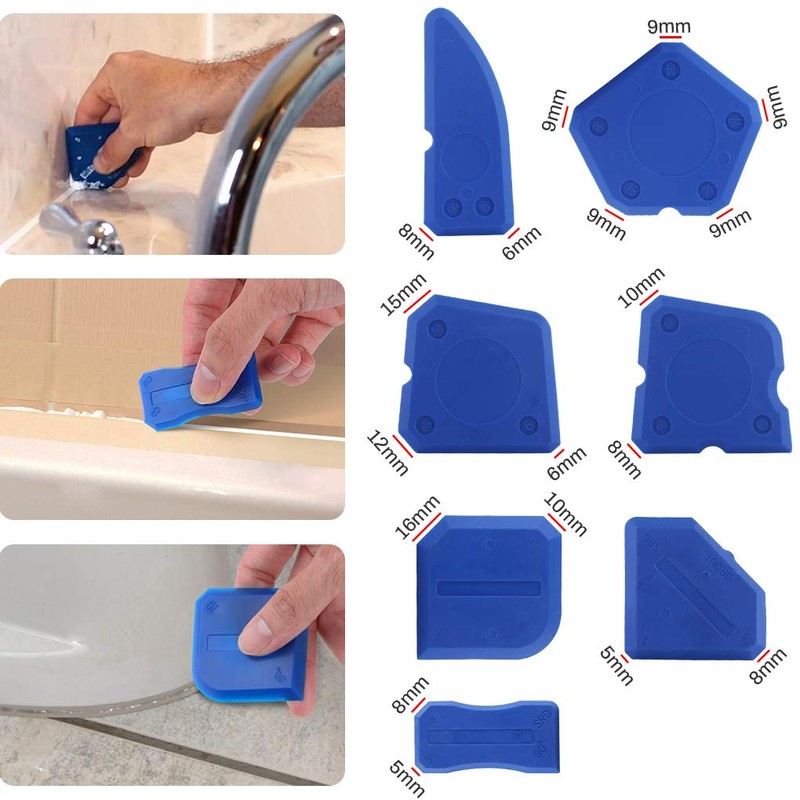 Caulking Tool, 12 Pieces Silicone Sealant Finishing Grout Tools Kit,