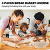 4 Pieces Bread Basket Liner Cloth, 2 Packs 10 iInch