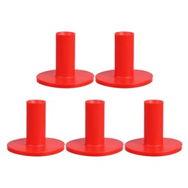 PATIKIL 2.13 Inch Rubber Golf Tees, 5 Pack Tall Practice Training Driving Range Tee Stable Ball Holder for Outdoor Indoor Hitting Mat Backyard, Red