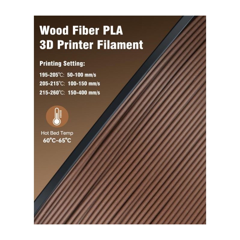 SUNLU Wood PLA Filament3D printer filament 1KG similar to real