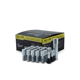 MR LUGNUT: 6 Lug - 24 LUGS, 1 Key, 4 Chrome TR413, 14x1.50 Thread, Spline LUGNUT with CONICAL Seating.