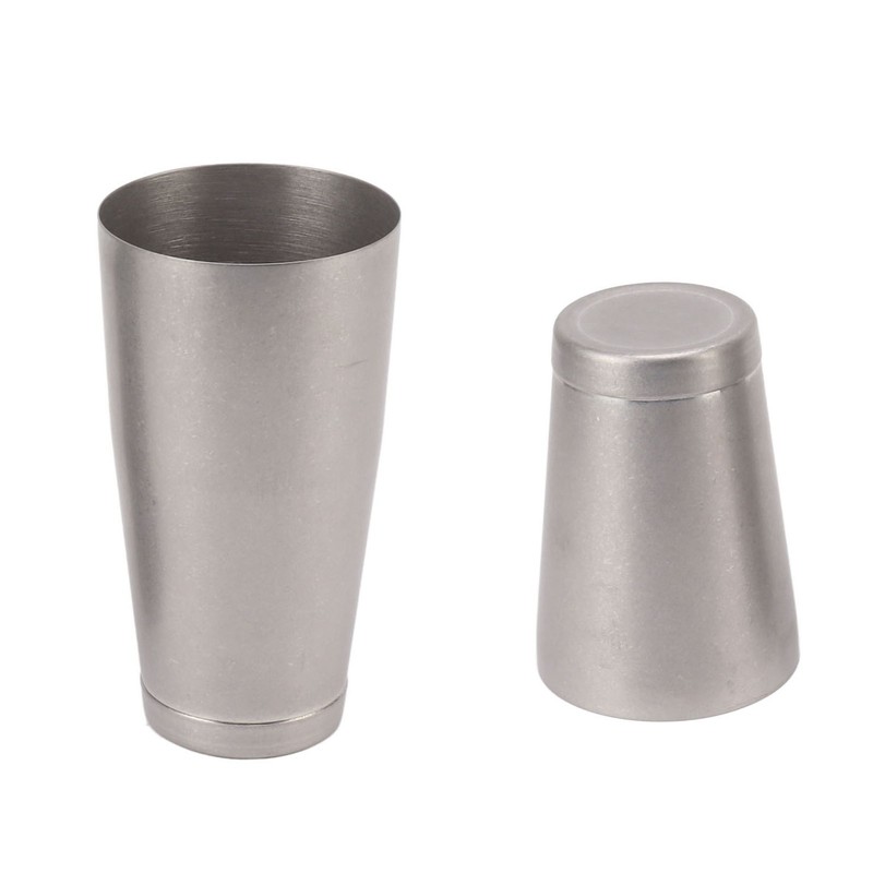 304 Stainless Steel Cocktail Shaker 2 Section Bartending Mixer Bar