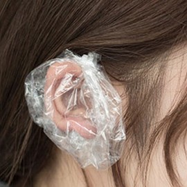 Color transfer prevention ear caps, bleach, ear covers, 100 disposable ear covers, dye / 이염방지 이어캡 탈색약 귀가리개 일회용 귀비닐 100개 염색