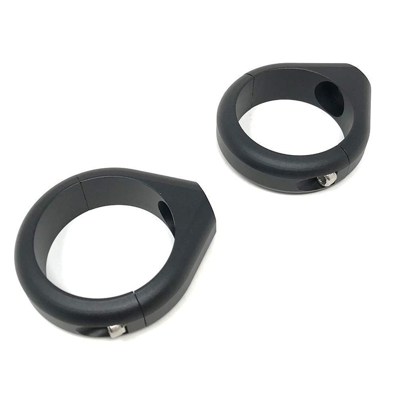 1 Pair Motorcycle Universal Indicator Fork Clamps in Black 46-47mm