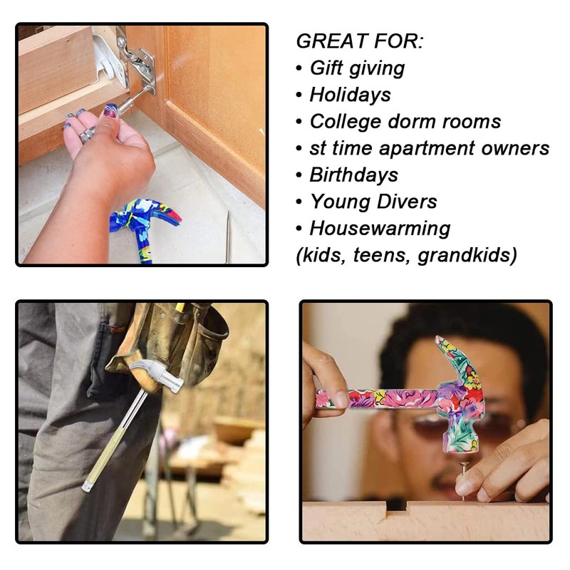 6 in 1 Metal Hammer & Screwdriver Multitool Set with