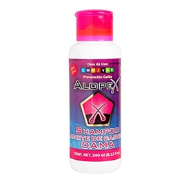 Shampoo Anti Caída de Cabello Sin Sales y Parabenos Alopex con Bergamota, Aceite de Ricino y Macadamia Tratamiento Capilar Refuerza la Raíz y Estimula el Crecimiento. 240 ml.
