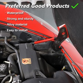 for Corvette C6 Front Hood Lift Support Shocks Set of 2 Hood Struts Rod for Corvette C6 Z06 ZR1 2005-2013 Front Engine Hood Struts Shocks Lift Support Accessories (Red)