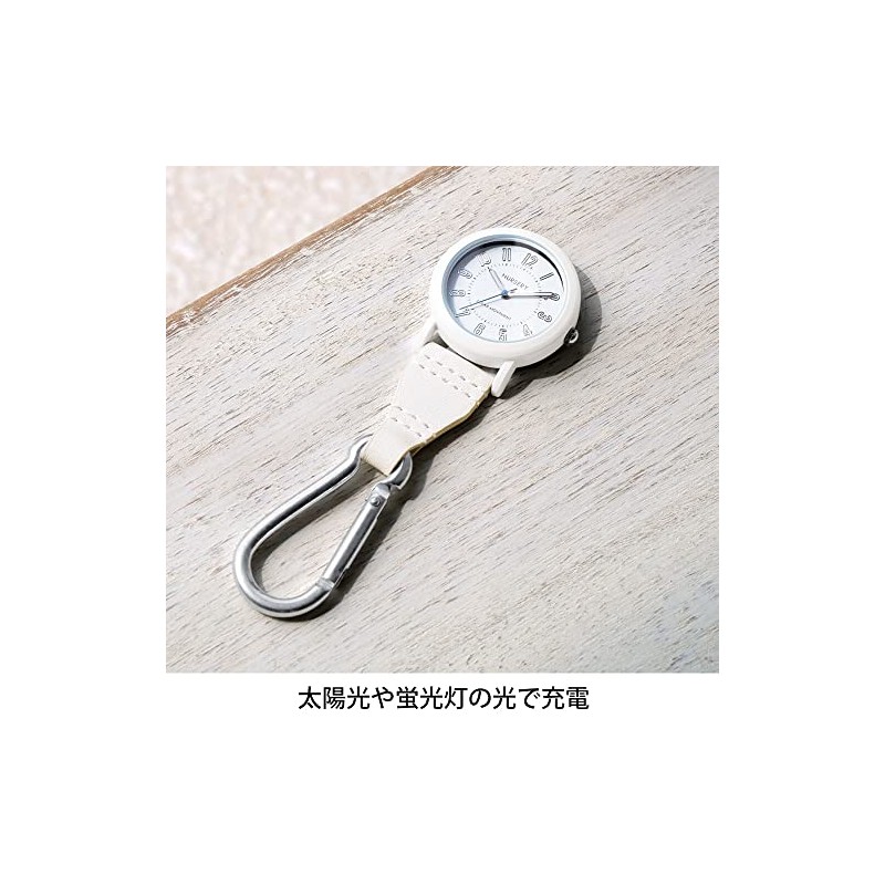 Nursley Solar Carabiner Watch, Women's, Nurse Goods, white