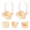 Mobestech 5pcs Woven Flower and Fruit Baskets Sundry Storage Baskets