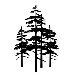 Metal Pine Tree Wall Art Decor Nature Home Decor Cedar Tree Metal Sign Wall Decorations for Living Room, Nature Forest Metal Decor, Tree Wall Art, Nature Lover Gift (Black, Small)