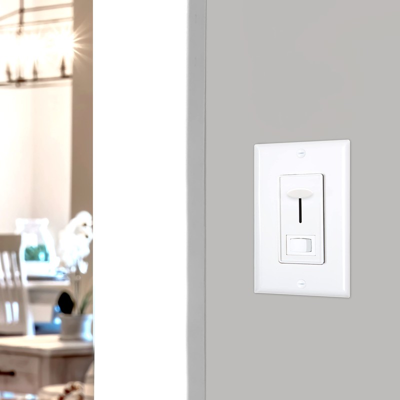 Maxxima LED Dimmer Electrical Light Switch - 3-Way/Single Pole Use,