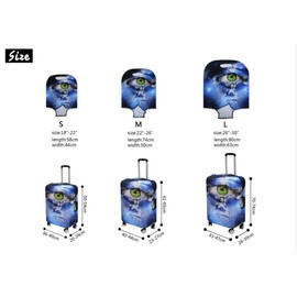 Fringoo® Luggage Suitcase Cover Baggage Protector Spandex Stretchable Elastic Anti Scratches Dust Travel Bag Case Funny Cute 18’’ - 28’’ (Small 18'' - 22'', X-Ray)
