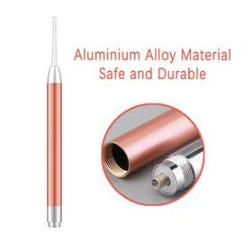 Rose Gold + Blue (2 Pieces), LED Light Ear Pick Earwax Remover Set, Waterproof Earwax Removal Tool with Ear Handles, Two Sizes for Children and Adults, Spoon Cleaning Tool