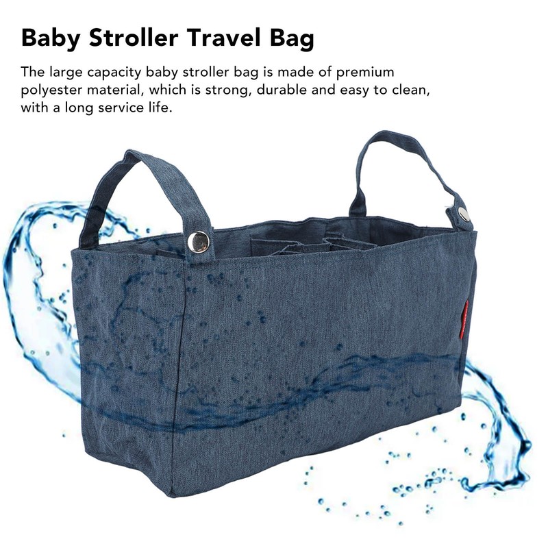Baby Stroller Storage Bag Large Capacity Multi Compartments Baby Stroller