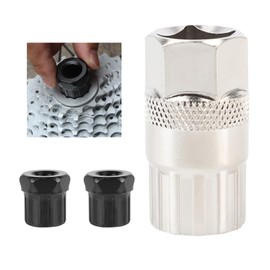 Tulov Pack of 3 Sprocket Remover Tool, Bicycle Freewheel Remover, Bicycle Cassette Tool, Bicycle Bottom Bracket Remover Repair Tool for 6, 7, 8, 9, 10 and 11 Speed Cassettes