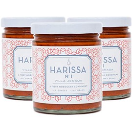 Villa Jerada, Harissa No. 1, Fiery Moroccan Condiment, 6 oz (Pack of 3)