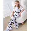 OeyFnbmO Girls Cow Print Flare Pants High Waisted Stretch 70s