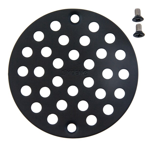 Moen 102763WR 4-Inch Screw-In Shower Strainer Drain Cover, Wrought Iron