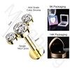 Melighting - Piercing de oro macizo de 14 quilates para