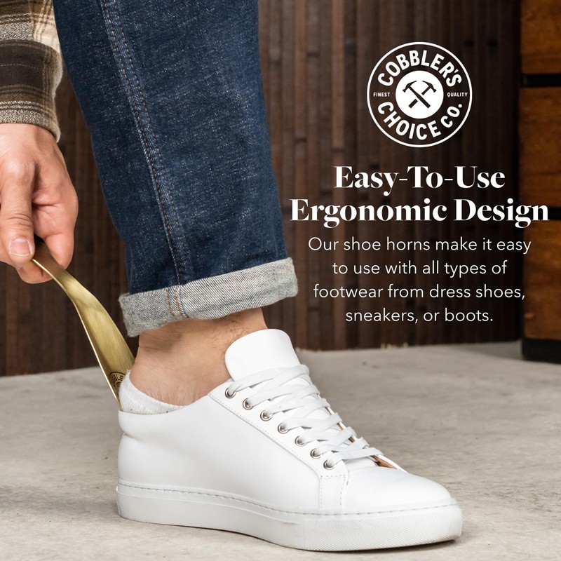 Cobbler's Choice Metal Shoe Horn - Premium Quality - Designed