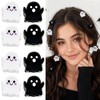 Halloween Ghost Mini Hair Clips 8Pcs Black White Spooky Clips