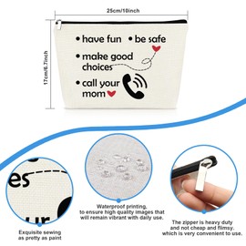 New Driver Gift For Women Be Safe Makeup Bag Back To School Gift For Teenage Girl Birthday Graduation Gifts for Daughter New Driver Cosmetic Bag Zipper Travel Toiletry Pouch