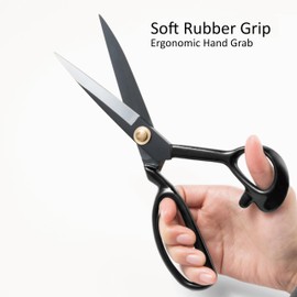 Fabric Scissors Professional 10 inch Heavy Duty Scissors for Leather Sewing shears for Tailoring Industrial Strength High Carbon Steel Tailor Shears Sharp for Home Office Artists Dressmakers