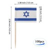 JBCD Israel Toothpick Flag Israeli Mini Small Cupcake Topper Flags,