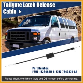 Partuto Rear Cargo Door Latch Release Cable for Ford E-150 E-250 E-350 E-450 Econoline Super Duty Expedition 1992-2019 Rear Door Handle Cable Replace F2UZ-15264A65-B 912-708 Replacement