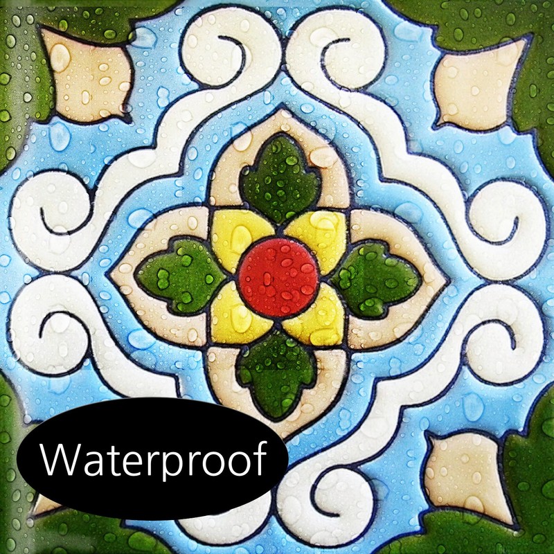 Tile Stickers Mexican Spanish 40pc 4-1/4in Peel and Stick for