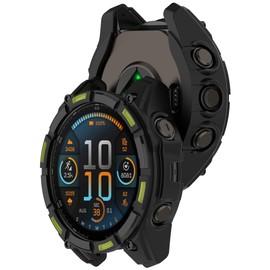WIIKAI 3 Pack Case with TPU Compatible with Garmin Fenix 8 AMOLED All-Round Protective Case All-Round Protective Case Bumper Case Cover (47 mm)