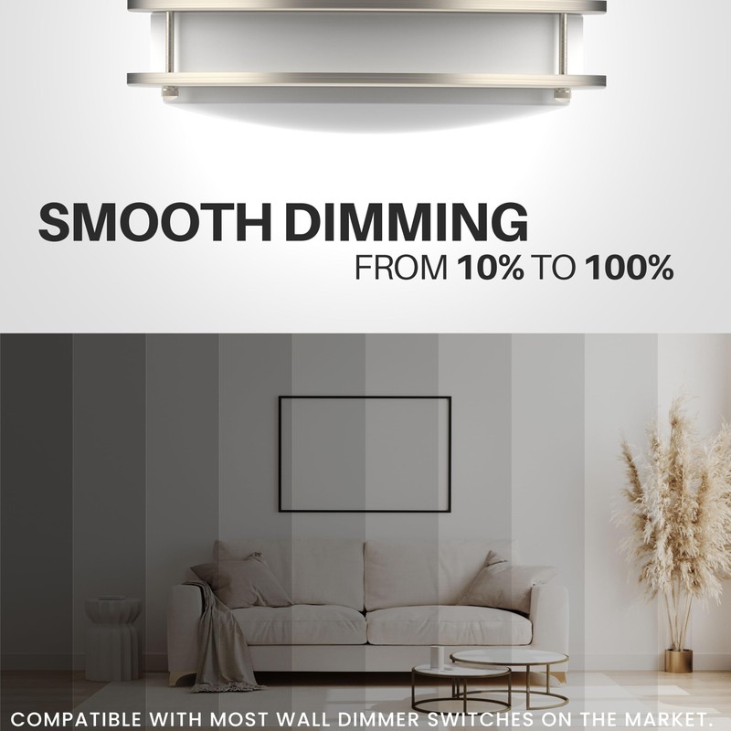 DYMOND LED Ceiling Light Flush Mount Dimmable Adjustable Lighting from