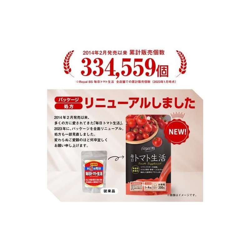 毎日トマト生活 トマトサプリ お徳用 200粒 リコピン サプリメント 緑黄色野菜 酵素 野菜 酵素サプリ