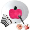 Limpiador de brochas de maquillaje de silicona, almohadilla de limpieza