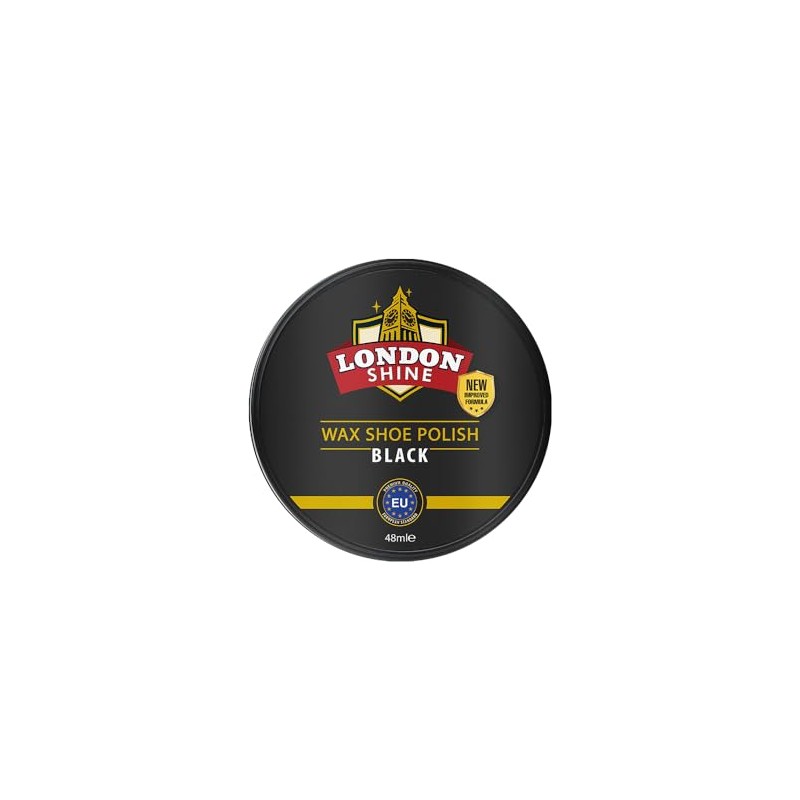 London Shine Wax Shoe Polish - Black 48 ml /