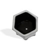 4" Oriental Reactive Glazed Hexagon Shaped Planter Pot with Decorative